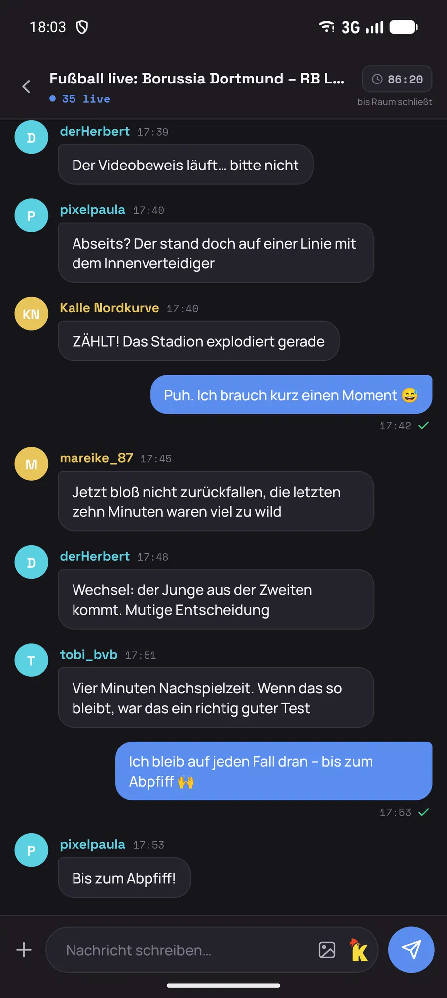 Loungly Chatraum zu einer laufenden Fernsehsendung