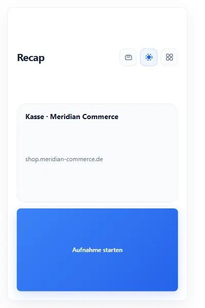 Recap: Extension: Aufnahmebereit